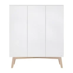 Kidsmill Sixties Kledingkast 3-deurs Wit Mat / Naturel