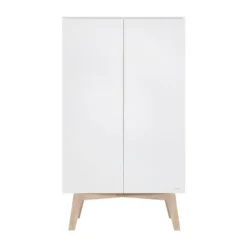 Kidsmill Sixties Kledingkast 2-Deurs Wit Mat / Naturel