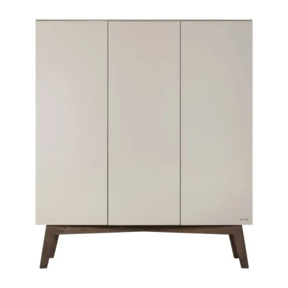 Kidsmill Sixties Kledingkast 3-deurs Oatmeal / Walnoot