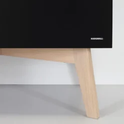 Kidsmill Sixties Kledingkast 2-Deurs Zwart Mat / Naturel