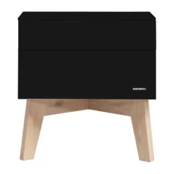 Kidsmill Sixties Nachtkastje Zwart Mat / Eiken