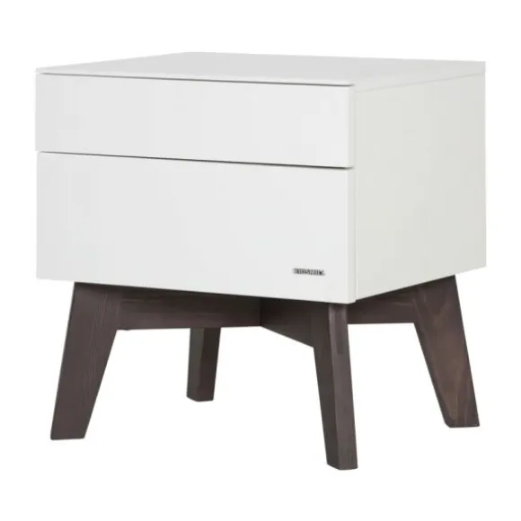 Kidsmill Sixties Nachtkastje Wit Mat / Walnoot