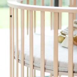 Kidsmill Soft Elegance II Boxmatras Hoes Rond Ø 90 cm - Iceblue