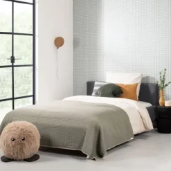 Kidsmill Square+ Bed - 120 x 200 cm - Respiro - Grey