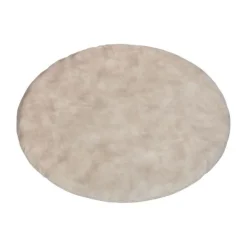 Kidsmill Velours Boxmatras Hoes Rond Naturel 90 cm