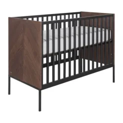 Kidsmill Vince Babybed Black / Oak 60 x 120 cm
