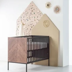 Kidsmill Vince Babybed Black / Oak 60 x 120 cm