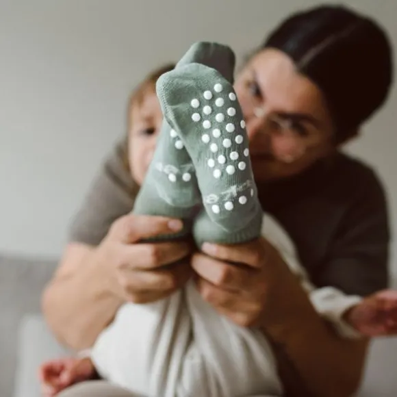 KipKep Anti-slip Blijf-Sokken - 18-24 Maanden - Grey