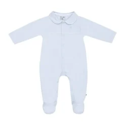 Klein Baby Jumpsuit Met Voetjes - Maat 50 - Baby Blue