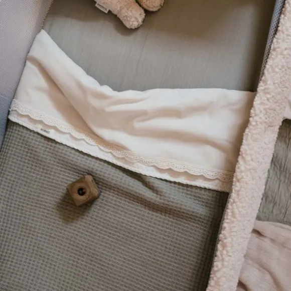 Koeka Malaga Wiegdeken - 100 x 75 - Cotton Fleece - Sage