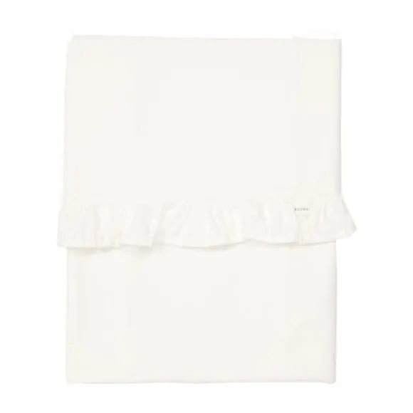 Koeka Ruffle Ledikantlaken Warm White 110 x 140 cm