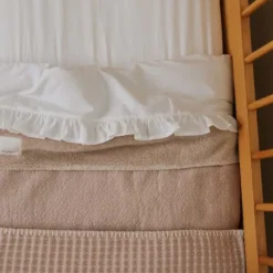 Koeka Ruffle Ledikantlaken Warm White 110 x 140 cm