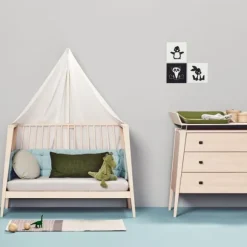 Leander Linea Babybed - Beech