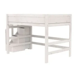 Life Time Hoogslaper Deluxe - White Wash - 152 cm - Met Trapkast