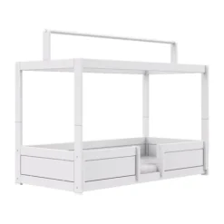 LIFETIME Bed Met Dakframe - 4-in-1 Bed - Premium Wit Gelakt