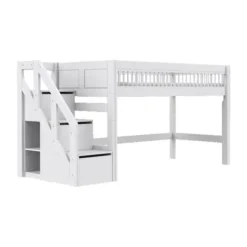 LIFETIME Breeze Halfhoogslaper Met Trapkast - Wit