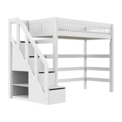 LIFETIME Breeze Hoogslaper Met Trapkast - Wit