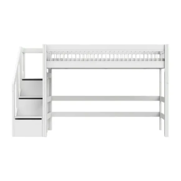 LIFETIME Breeze Hoogslaper Met Trapkast - Wit