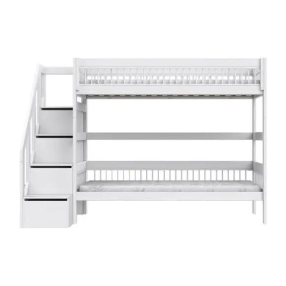 LIFETIME Breeze Stapelbed Met Trapkast - Wit
