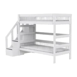 LIFETIME Breeze Stapelbed Met Trapkast - Wit