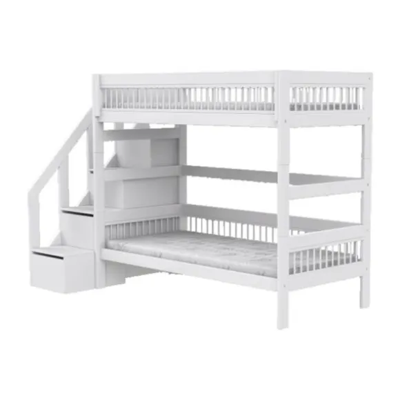 LIFETIME Breeze Stapelbed Met Trapkast - Wit