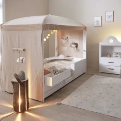 LIFETIME Kidsroom Hemelbed 4‑In‑1 – Premium Rolbodem