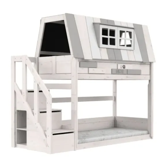 LIFETIME Kidsroom Stapelbed Met Trapkast - Premium Rolbodem