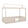 LIFETIME Kidsrooms 4 in 1 Bedcombinatie Met Dakinstructie Whitewash