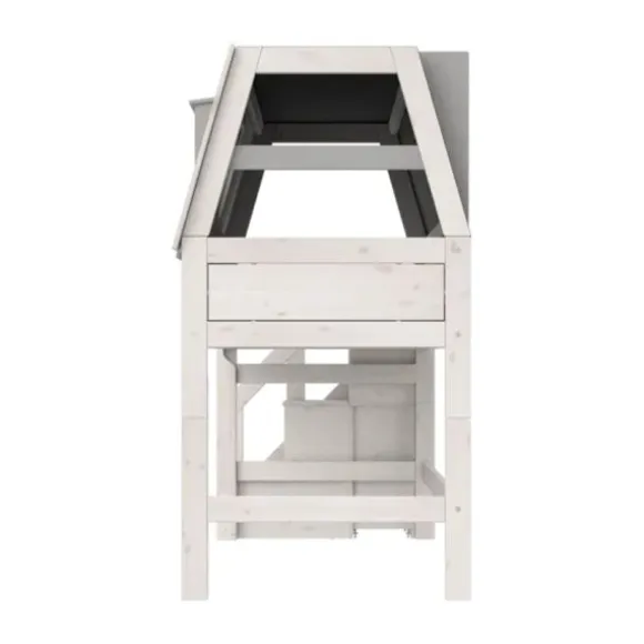 LIFETIME Kidsrooms Halfhoogslaper - My Hangout - Luxe Lattenbodem - Wit Gelakt