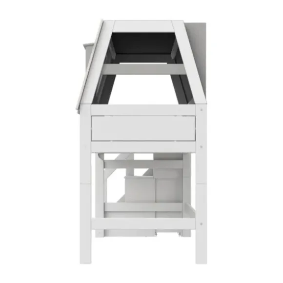 LIFETIME Kidsrooms Halfhoogslaper - My Hangout - Luxe Lattenbodem - Wit Gelakt