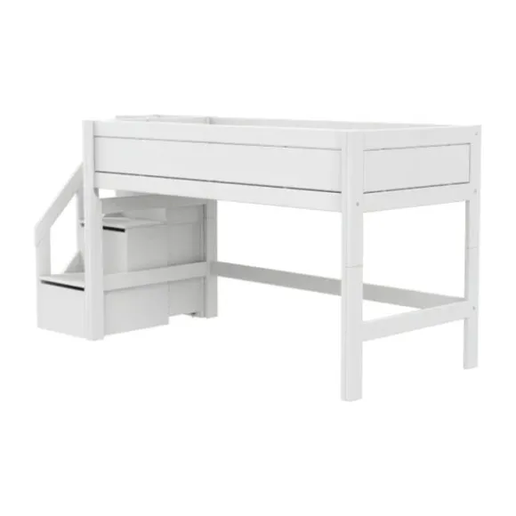 LIFETIME Kidsrooms Halfhoogslaper met Trapkast – 90x200 cm – Premium Rolbodem