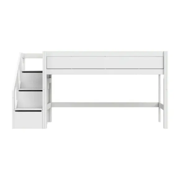 LIFETIME Kidsrooms Halfhoogslaper met Trapkast – 90x200 cm – Premium Rolbodem