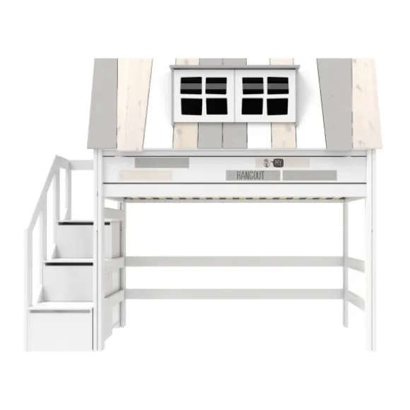 LIFETIME Kidsrooms Hoogslaper - My Hangout - 90x200 cm - Whitewash