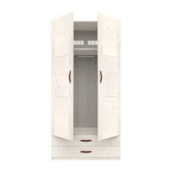 LIFETIME Kidsrooms Kledingkast 2-Deurs - 2 Laden - White Wash