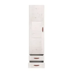 LIFETIME Kidsrooms Kledingkast 1-Deurs - 2-Lades - White-Wash