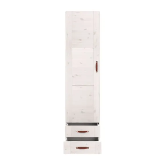 LIFETIME Kidsrooms Kledingkast 1-Deurs - 2-Lades - White-Wash