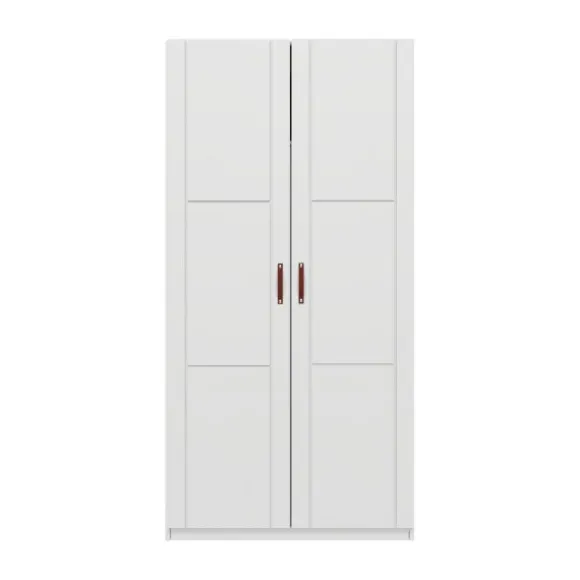 LIFETIME Kidsrooms Kledingkast 2-Deurs - Tussenwand - White Wash