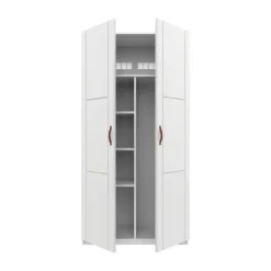 LIFETIME Kidsrooms Kledingkast 2-Deurs - Tussenwand - White Wash
