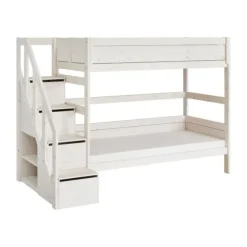 LIFETIME Kidsrooms Stapelbed Met Trapkast Luxe Whitewash