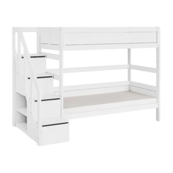 LIFETIME Kidsrooms Stapelbed Met Trapkast Luxe Whitewash