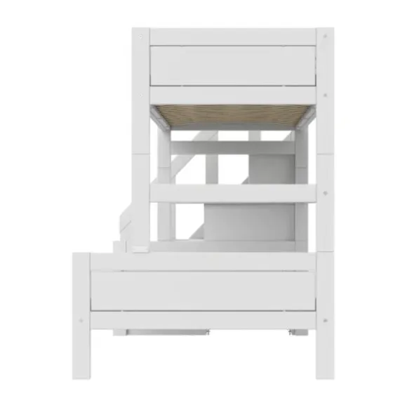 LIFETIME Kidsrooms Stapelbed Family Met Trapkast - Premium - 90/120 x 200 cm