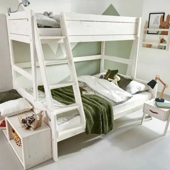 LIFETIME Kidsrooms Stapelbed Family Luxe Whitewash 140 x 200 cm