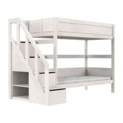 LIFETIME Kidsrooms Stapelbed met Trapkast – 90×200 cm – Premium Rolbodem