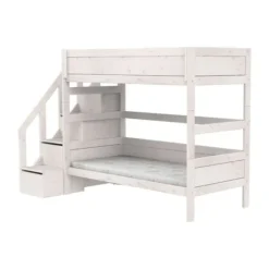 LIFETIME Kidsrooms Stapelbed met Trapkast – 90×200 cm – Premium Rolbodem