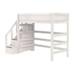 LIFETIME Kidsrooms Hoogslaper met Trapkast – 90×200 cm – Premium Rolbodem