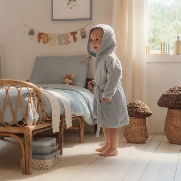 Little Dutch Badjas Geborduurd - Maat 98/104 - Blue