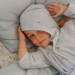 Little Dutch Badjas Geborduurd - Maat 98/104 - Blue