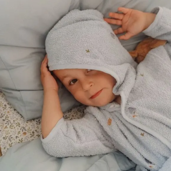 Little Dutch Badjas Geborduurd - Maat 98/104 - Blue