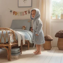 Little Dutch Badjas Geborduurd - Maat 86/92 - Blue