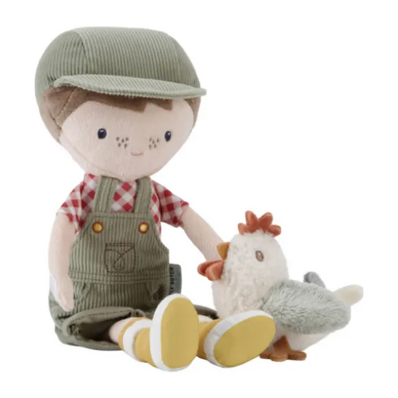 Little Dutch Knuffelpop Boer Jim Met Kip - 35 cm